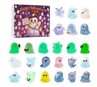 Dark Halloween Advent Calendar,Mini Ghost Figures with Boxs,Mystery Desktops Ornament Advents Calendar Christmas 3D Countdown Set,Desk, Home Decorate