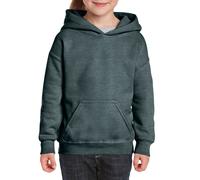 (Dark Heather, XS) Gildan Childrens Hooded Sweatshirt