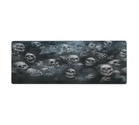Dark Hell, Evil Skeleton Mouse Pad In Big Extended Non-Slip Rubber Base Mousepad With Stitched Edges Gaming Pc Desktop Large Mouse Pad 11.8x31.5