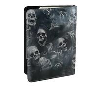 Dark Hell, Evil Skeleton Printed Passport Holder,Travel Pu Leather Passport Cover Case Organiser for Men Women,6.5 Inch