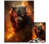 Dark Hellhound 1000 Piece Jigsaw Puzzle Challenging Puzzles Colorful Home Decor Interactive Family Game 1000 PCS(38x26cm)