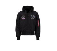 Alpha Industries Men's MA-1 VF Hood Dark Side Bomber Jacket, Black, 3XL