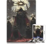 Dark Hooded Lords 1000 Piece Jigsaw Puzzles for Teenagers Educational Mental Focus Game Heartwarming Special Present Idea Size 38x26cm