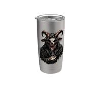 Dark Hooded Scary Goat Demon from Hell Horror Stainless Steel Insulated Tumbler