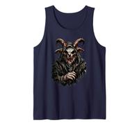 Dark Hooded Scary Goat Demon from Hell Horror Tank Top