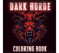 Dark Horde Coloring Book: Dark Fantasy Monster Crests - Orcs, Undead, Trolls & Demonic Beasts (Black Background Pages) (VOID DUNGEONS)
