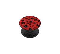 Dark Horror Red Soft Grunge Flowers Floral Pattern Dark Goth PopSockets Adhesive PopGrip