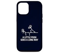 Dark Humor A Little Push Goes A Long Way Sarcasm Joke Case for iPhone 12/12 Pro