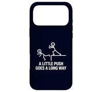 Dark Humor A Little Push Goes A Long Way Sarcasm Joke Case for iPhone 17 Pro Max