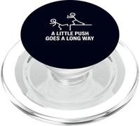 Dark Humor A Little Push Goes A Long Way Sarcasm Joke PopSockets PopGrip for MagSafe