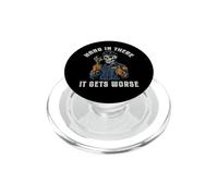 Dark Humor Halloween Skeleton Hang In There Mechanic Funny PopSockets PopGrip for MagSafe