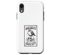 Dark Humor Insanity Quote Sarcastic Bird Skull Art Case for iPhone XR