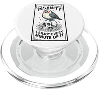 Dark Humor Insanity Quote Sarcastic Bird Skull Art PopSockets PopGrip for MagSafe