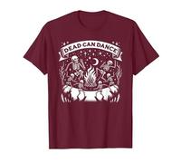 Dark Humor Sayings Dead Can Dance Gothic Enthusiasts T-Shirt, Men, Burgundy, 3X-Large