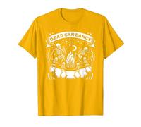 Dark Humor Sayings Dead Can Dance Gothic Enthusiasts T-Shirt, Men, Golden Yellow, X-Large