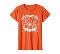 Dark Humor Sayings Dead Can Dance Gothic Enthusiasts T-Shirt, Women, Orange, Medium
