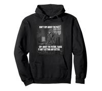 Dark Humor Skeleton Meme Existential Crisis Dread Doomer Pullover Hoodie