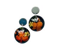 Dark Hydrangea - Hand Made Unique Earrings, Perfect women's Fashion Jewellery Gift, unique design made in South America - Nature collection