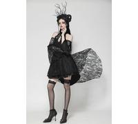 Dark In Love - Black Gothic Rose Vine Lace Tail - Dress - black - XXL - 100% Nylon XXL