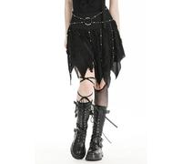 Dark In Love - Punk Irregular Tattered Skul Black - Skirt - black - M - 95% Polyester, 5% Elastane,Lace M