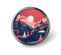 Dark Indigo Christmas Pattern Round Badge Pin Funny 1 Inch Button Brooch Lapel Pins Fashion Hat Shirt Pin Tie Tack Pinback Buttons Badge Party Supplies Decor Badges For Clothing Coat Hat Dress For Men
