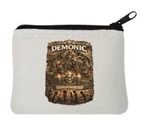 Dark Infernal Metal Concert Scene Neoprene Coin Purse Pouch 10x11cm White