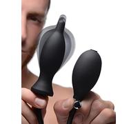 XR Brands Dark Inflator Silicone Inflatable Plug - Black AG200
