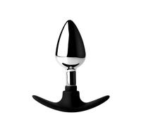 Dark Invader Metal and Silicone Anal Plug - Medium | Hybrid Design for Satisfaction and Comfort; Comfortable Stem Flexible Base | Made for Men Women and Couple | Great For Backdoor Warmup and Training