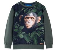 (dark khaki, 140 (9-10y)) Kids' Sweatshirt Children Long Sleeves Pullover Clothes Top Dark Khaki 116