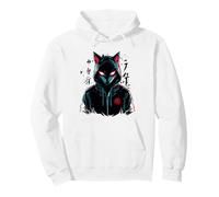 Dark Kitsune Japanese Fox Yokai Aesthetic Pullover Hoodie