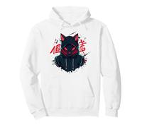 Dark Kitsune Japanese Fox Yokai Aesthetic Pullover Hoodie