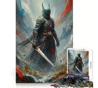 Dark Knight in A Mountainous Landscape 1000-piece Puzzle for Teenagers Reason Skill Stress Relief Enjoyable Challenge Home Accent (38x52cm)