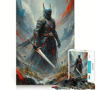 Dark Knight in A Mountainous Landscape 1000-piece Puzzle for Teenagers Reason Skill Stress Relief Enjoyable Challenge Home Accent (38x52cm)