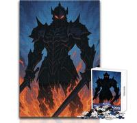 Dark Knight in Flames 1000 Piece Jigsaws Learning Game for Skill Practice Thoughtful Gift for Happy Moments Size 38x52cm