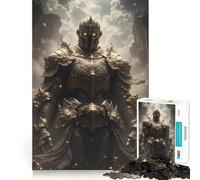 Dark Knight in Golden Armor 1000 Piece Jigsaws for Teenagers Sharp Thinking Smooth Cut Fun Activity Art Piece (38x52cm)