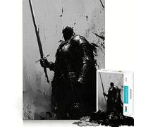 Dark Knight Silhouette Jigsaw Puzzles 1000 Pieces for Teenagers Anxiety Relief Precise Connection Fun Hobby Fine Art (50x75cm)