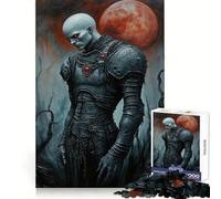 Dark Knight Under Blood Moon 1000 Pieces Jigsaw Puzzles for Adults Indoor Play Fine Detail Home Activity (38x52cm)