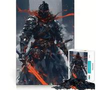 Dark Knight Warrior with Swords 1000 Piece Jigsaw Puzzles for Adults Relax Game Good Thick Fun Hobby Xmas Surprise (38x52cm)