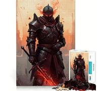 Dark Knight with Flaming Sword 1000 Piece Jigsaw Puzzles for Adults Relax Game Good Thick Fun Hobby Xmas Surprise (38x26cm)