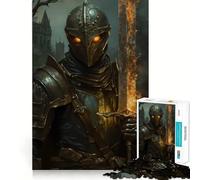 Dark Knight with Flaming Sword 1000 Piece Jigsaws for Adults Stress Free Nice Thick Happy Challenge Premium Gift (38x26cm)