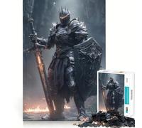 Dark Knight With Flaming Sword Puzzles for Teenagers 1000 Pieces Home Play Tension Relief Home Activity Nice Art (38x52cm)