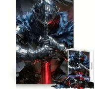 Dark Knight with Red Sword 1000 Piece Jigsaws for Teenagers Sharp Thinking Smooth Cut Fun Activity Art Piece (38x52cm)