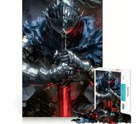 Dark Knight with Red Sword 1000 Piece Jigsaws for Teenagers Sharp Thinking Smooth Cut Fun Activity Art Piece (38x52cm)
