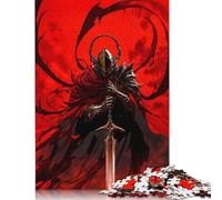 Dark Knight with Sword 1000 Piece Puzzle for Adults Jigsaw Family Toys Gifts for Girls Boys Eco Friendly Wooden Puzzle 1000pcs (75x50cm)