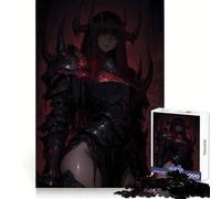 Dark Knight Woman with Horned Armor Jigsaw Puzzles for Adults 1000 Piece Enjoyable Game Firm Joint Family Enjoyable Santa Present (38x52cm)