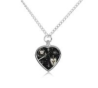 Dark Knights Swords Shields Ashes Necklace Dog Pet Urn Necklace Heart Cremation Jewelry with Fill Kit