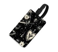 Dark Knights Swords Shields Luggage Tags for Suitcases Handbag Tag Labels Travel Accessories Privacy Cover ID Label