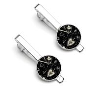 Dark Knights Swords Shields Silver Tie Clip Long Styles Necktie Clip Tie Bar for Business Wedding Graduation