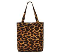 Dark Leopard Print,Reusable Grocery Bags Shopping Tote Bags Large Capacity Canvas Shoulder bag
