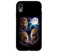 Dark Lions Under the Full Moon Vintage Fantasy Lightning Case for iPhone XR